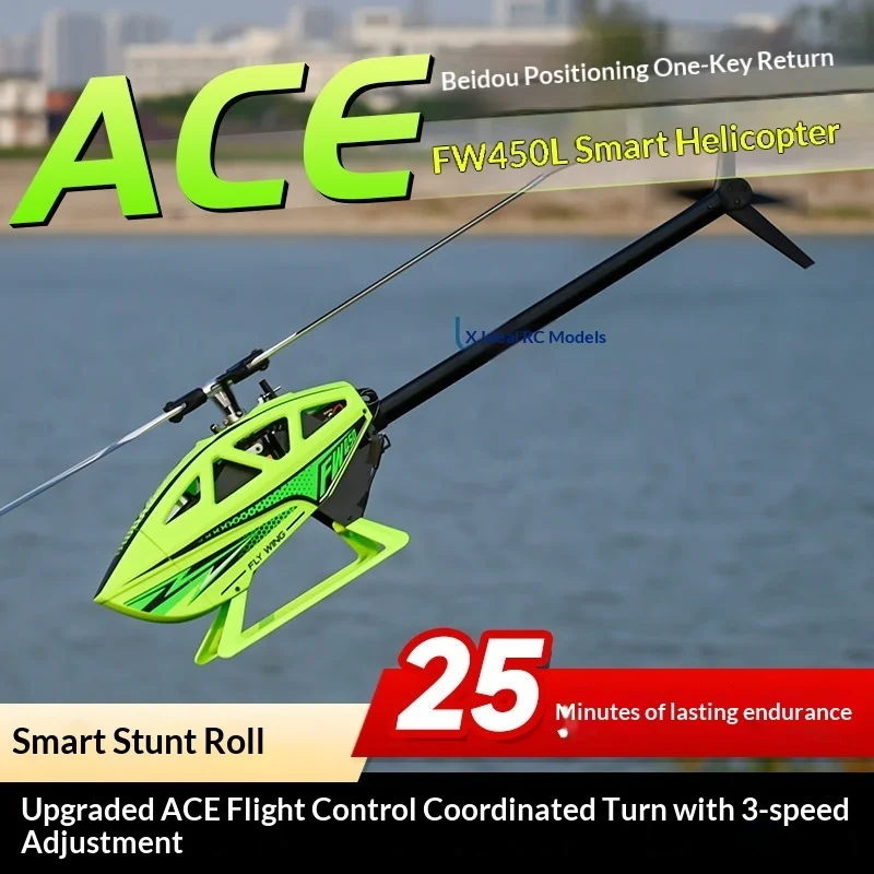 Fly Wing Fw450 V3 Rc Helicopters Ace Flight Control Led Light 6ch 3d Auto Acrobatics Gps Altitude Hold Flywing Fw450l Helicopter