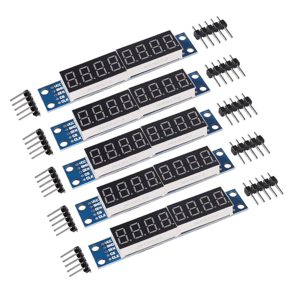 8 Digit 7 Segment Module MAX7219 8 Bit Digital Segment Tube LED Display Module for Arduino MCU/51/AVR/STM32/Raspberry Pi 4 Model