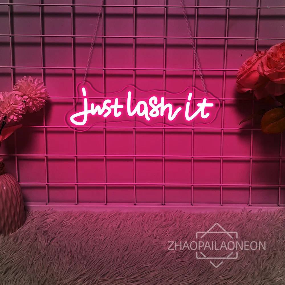 Just lash it Neon Led Sign Lashes Beauty Solon Wall Room Decor Neon LED Lights USB Lash Shop Decoration for Business Signs
