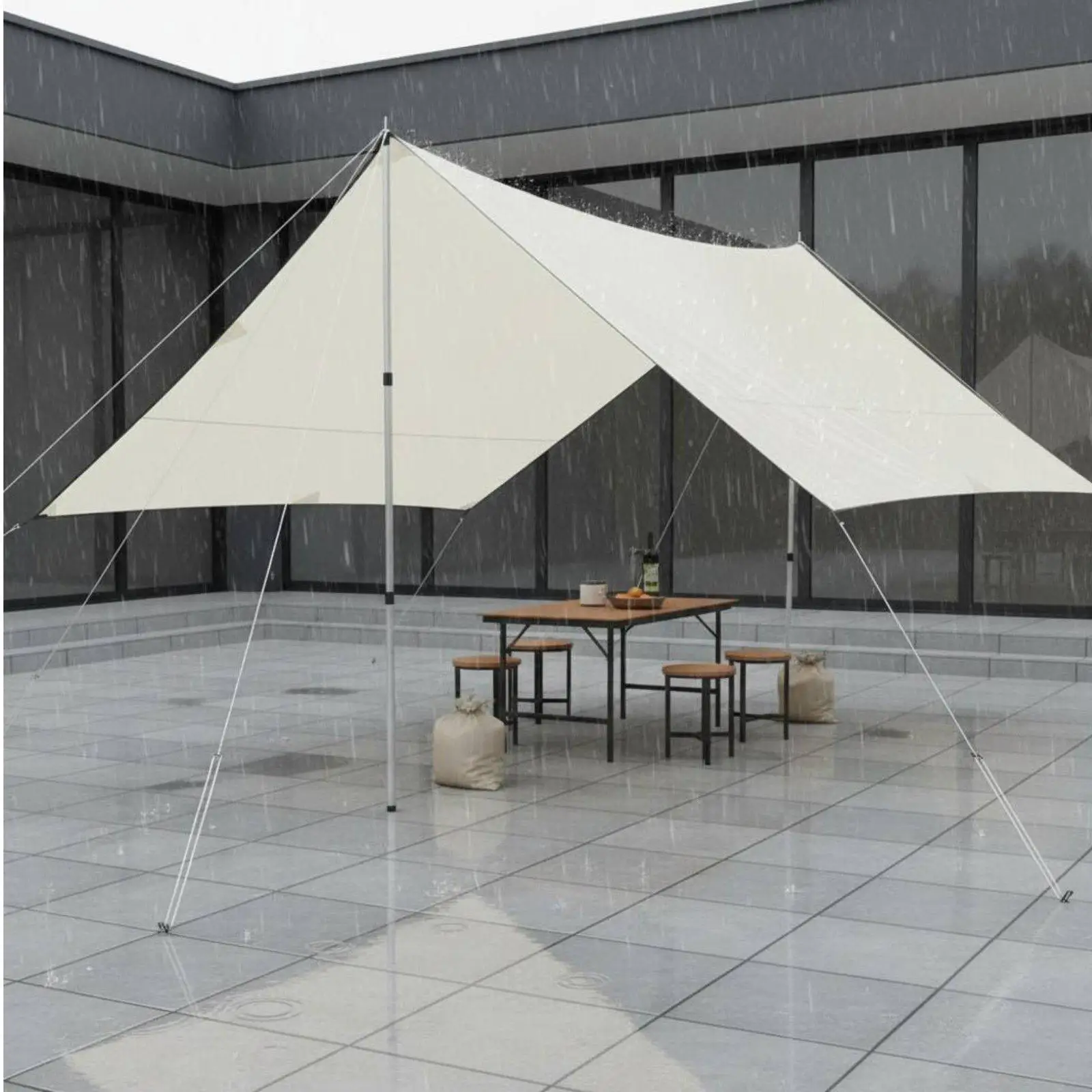 Adjustable Telescopic Camping Pole Aluminum Tent Tarp Support Rod Twist Lock Mechanism for Canopy Awning Shelter Picnic Hiking