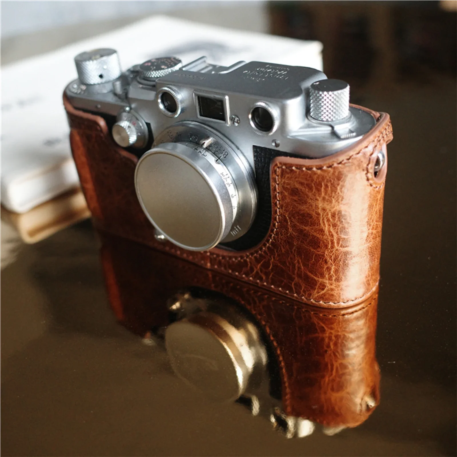 Новый получехол из натуральной кожи для Leica IIIF 3F IIIC 3C, сумка для камеры, винтажный стиль, высококачественный чехол, подарок для друзей