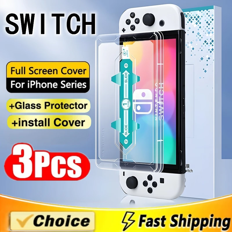 

3Pcs Tempered Glass for Nintendo Switch 2 OLED Game Console Protector Screen Protector for Nintendo Switch 2 Easy Installation