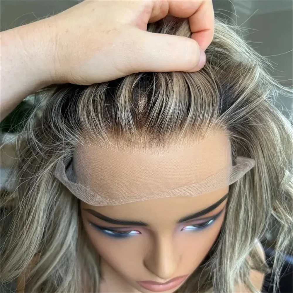 13x4-ombre-ash-grey-blonde-synthetic-wig-hd-lace-frontal-with-roots-short-wave-bob-style-preplucked-14-inch-heat-resistant-wig