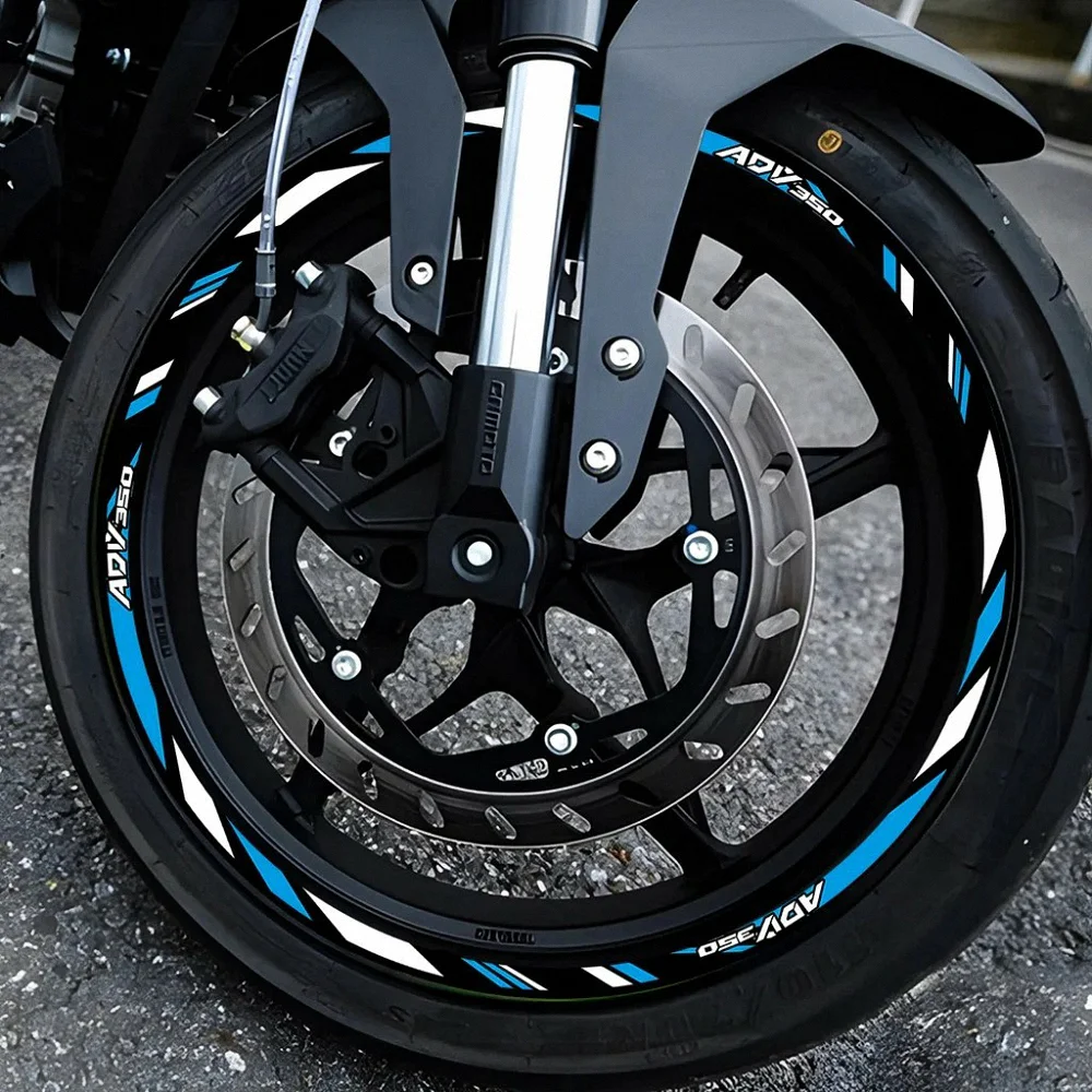 For ADV350 Wheel Stickers 13 14 Rim Reflective Part Logo Decals Motorcycle Accessories Tires Strips Honda adv 350 2022 2023 2024