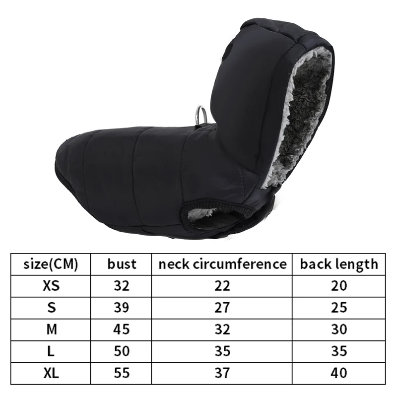 سميكة الدافئة الصوف معطف الكلب الشتاء مقنعين سترة صغيرة متوسطة الكلب جرو الملابس مع D-حلقة دافئ الصلصال الألماني سترة زي #6