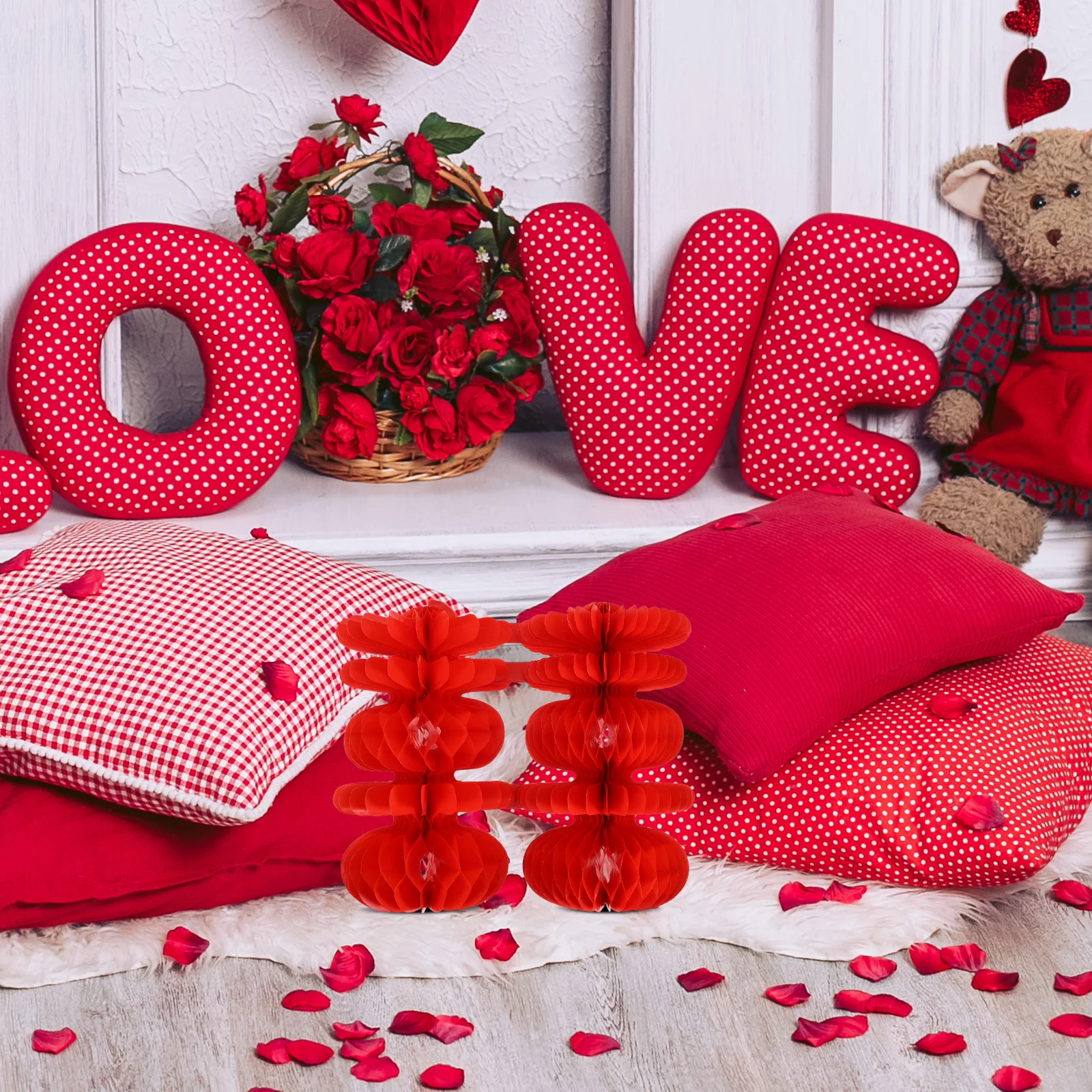 Красный китайский сотовый центральный элемент, элегантное украшение для свадебной вечеринки, бумажный шар, гостиная, спальня, праздничный декор