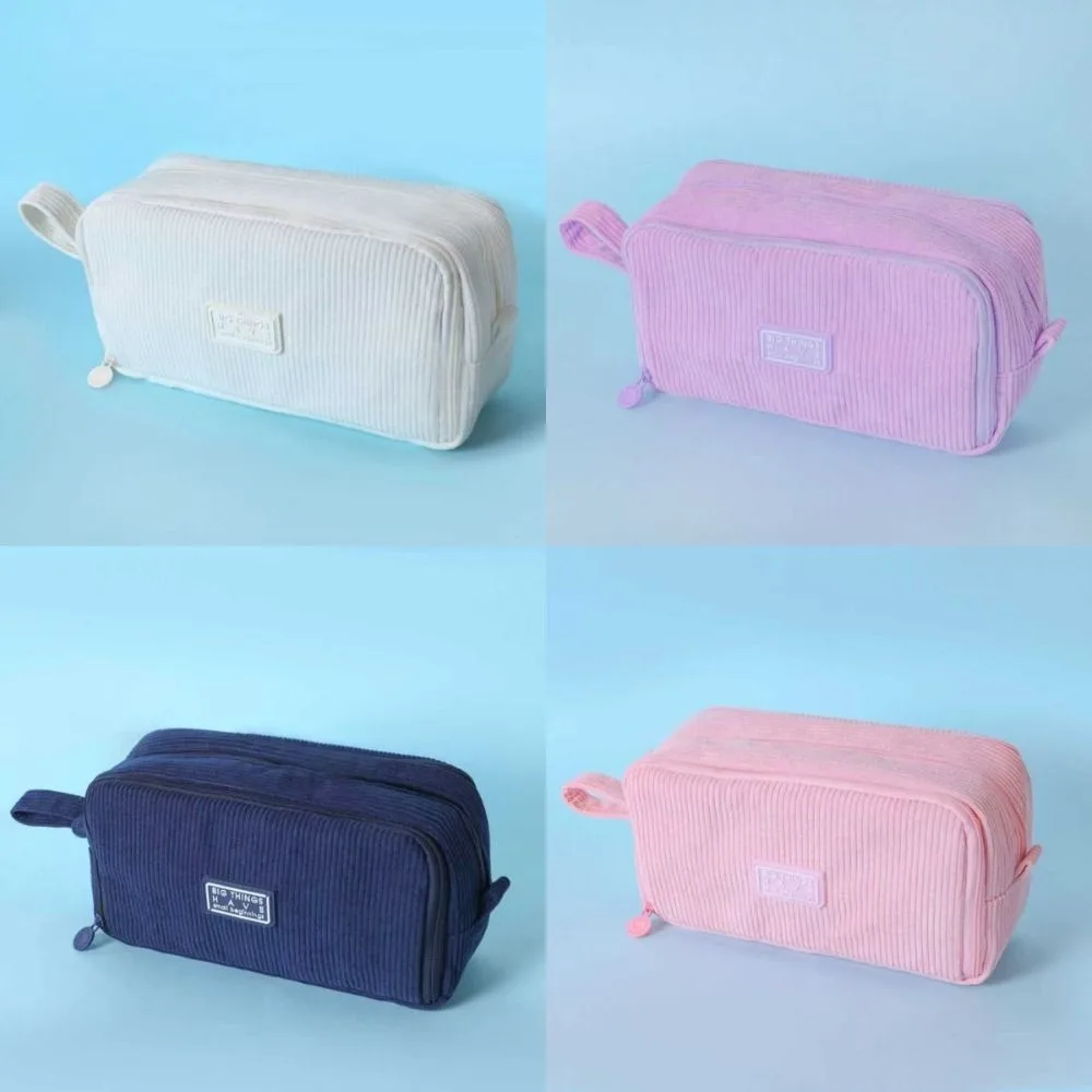 Multilayer Large Capacity Pencil Case Durable Desk Organizer Portable Storage Bag Zipper Pencil Bag Student Stationery Box