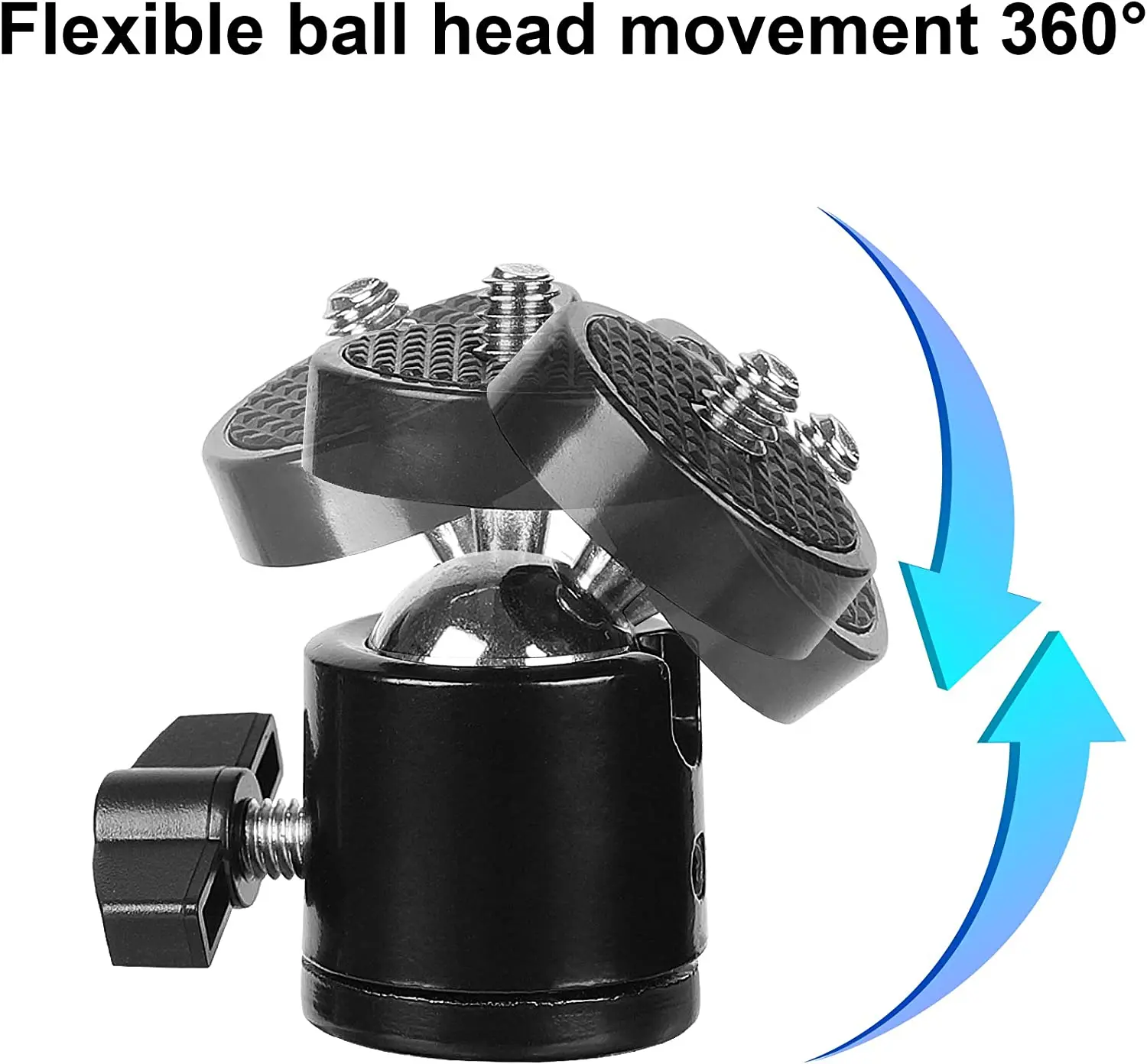 Supporto da scrivania Supporto per luce da tavolo Supporto con clip a C con vite da 1/4 di pollice per anello luminoso a LED, regolabile 13,7-23,2 pollici/35-59 cm per