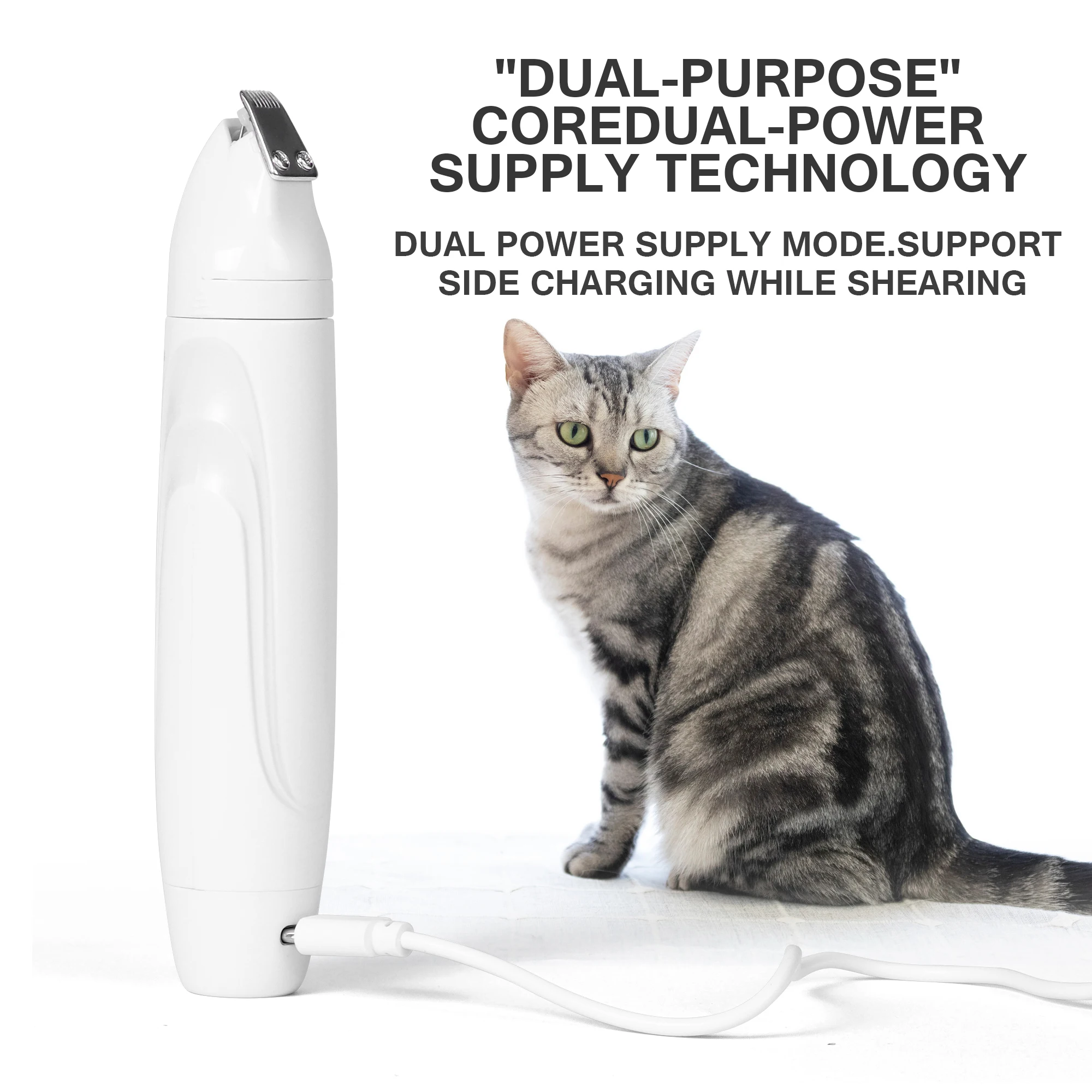 

Professional Pet Grooming Kit Electric Dog Hair Trimmer for Safe Ear Butt & Paw Grooming for Dogs Cats Painless Fur Trimming