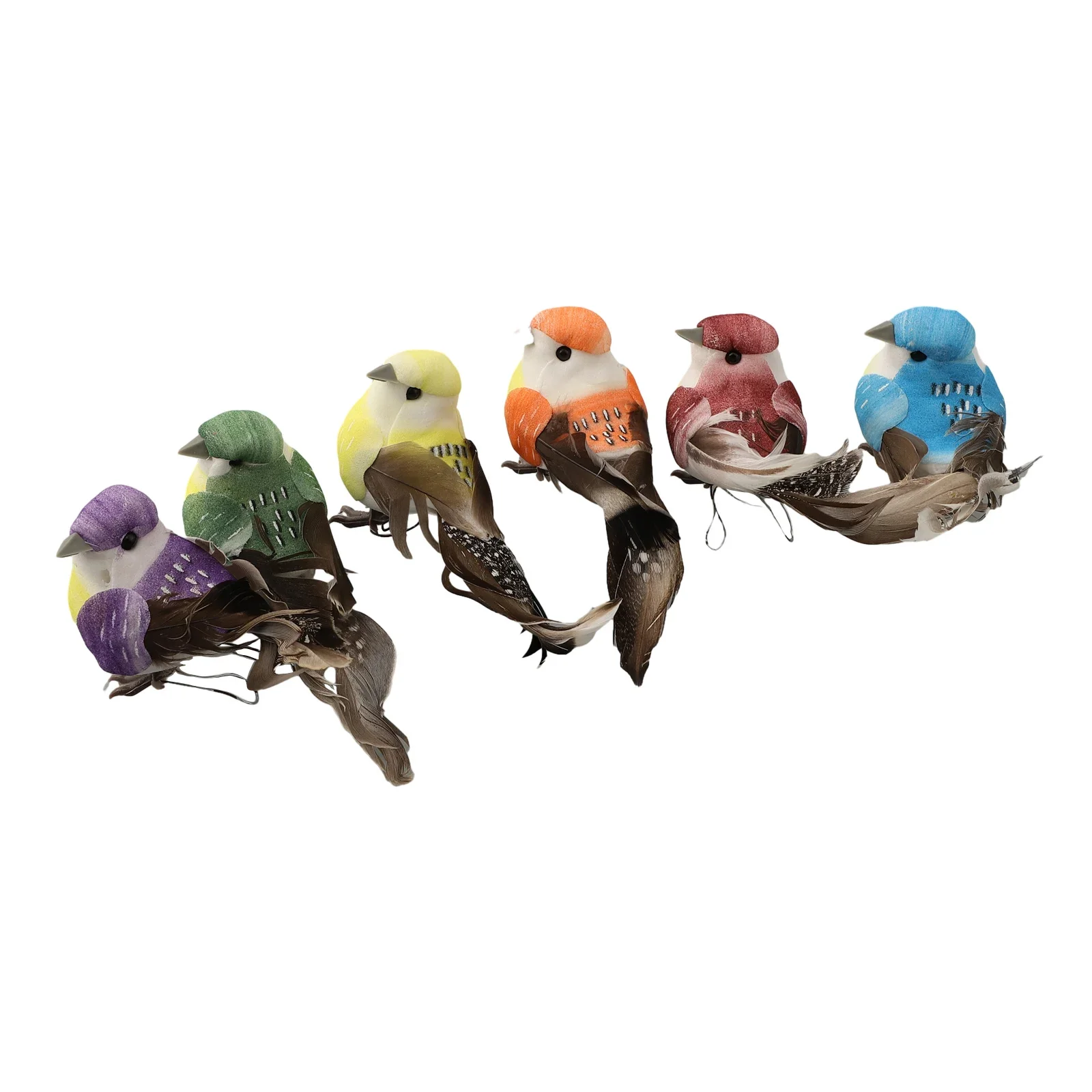 Convenient Useful Artificial bird Ornament Perched Woodland Fake Feather Garden Holiday Miniature Simulation Christmas