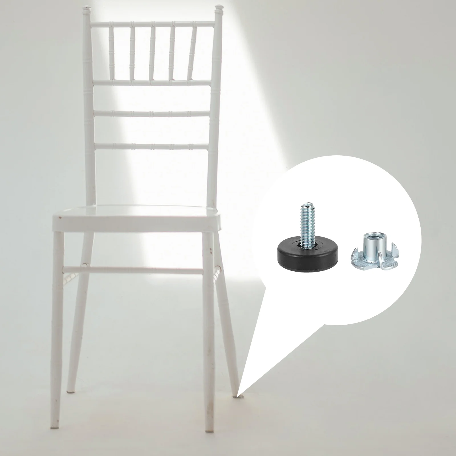 12 Pcs Furniture Feet Pads Adjustable Levelers Screw on Design Non Bottom Material Suitable Chairs Tables Sofas