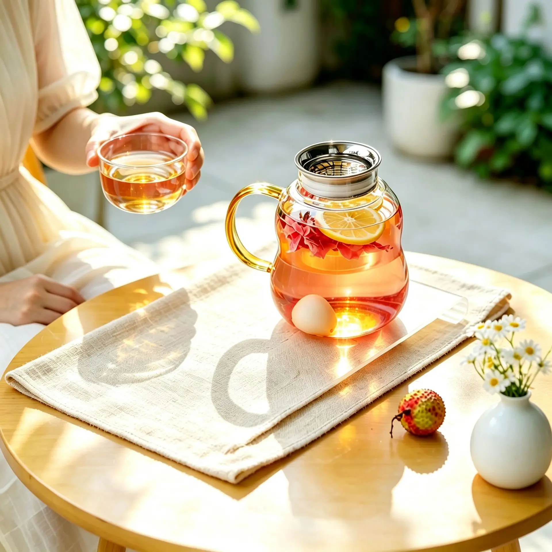 Glass Cold Water Kettle Cold Water Cold Brew Kettle High Temperature Resistant Thickened Brew Teapot Kettle