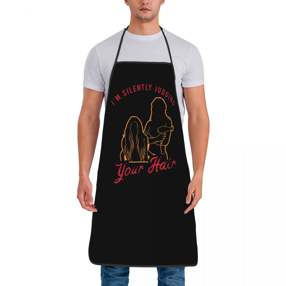 Custom Bib Costume For A Hairstylist Apron Chef Cooking Kitchen Barber Hairdresser Fashion Trend Hairstyle Tablier Cuisine