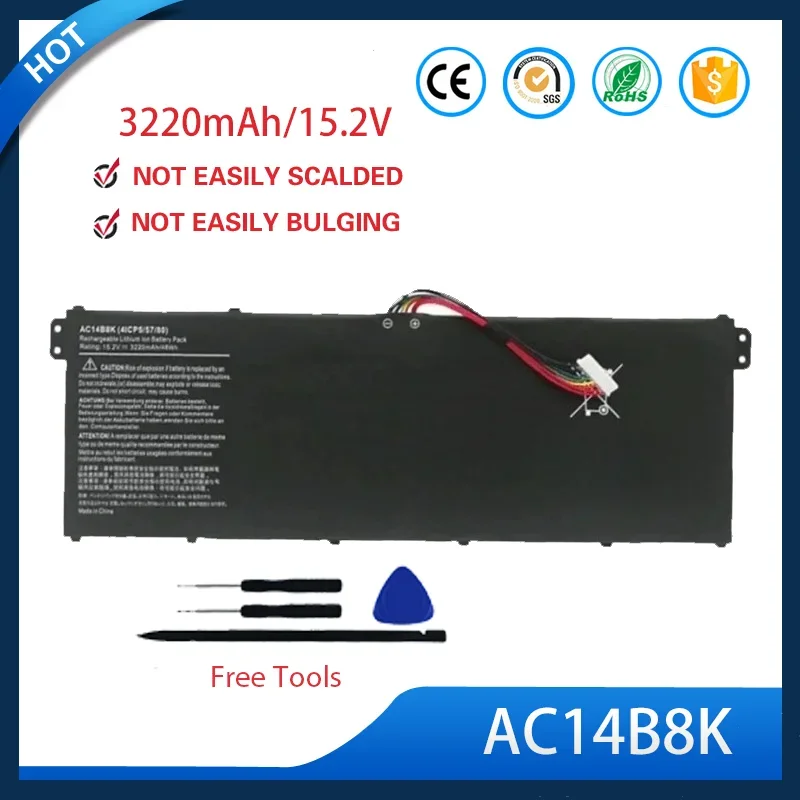 

AC14B8K Laptop Battery For Acer Nitro 5 AN515 AN515-52 AN515-53 Aspire R3-131T ES1-111 V3-111 AC14B3K AC14B7K AP14B8K AC14B18K