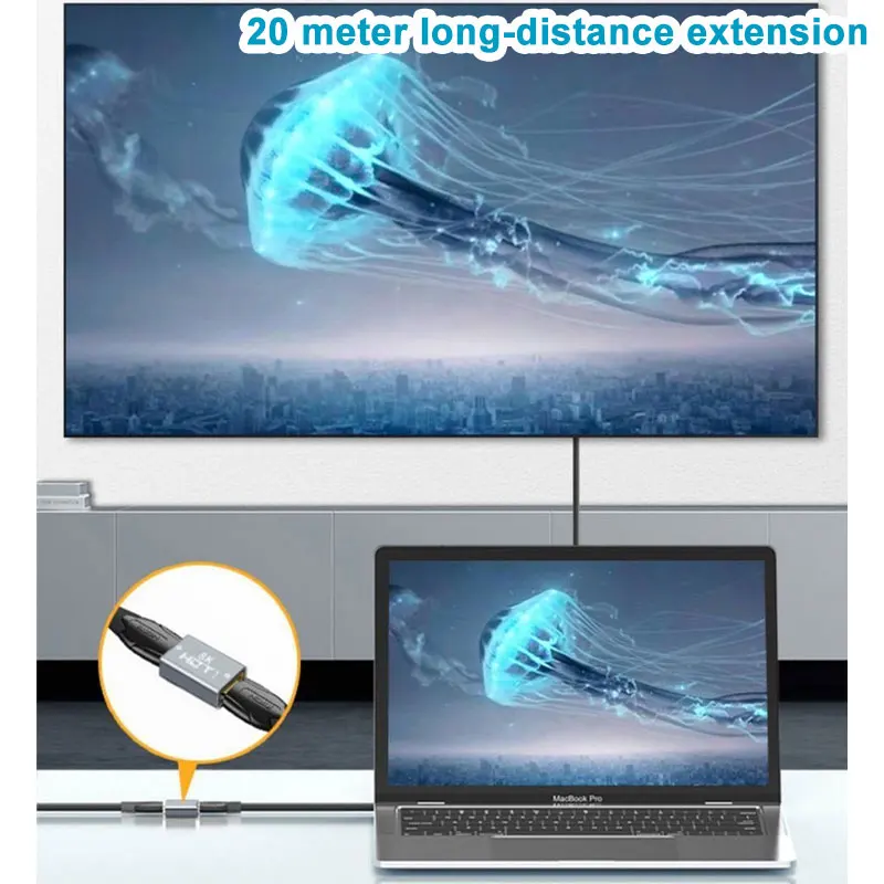 Adaptador de Cable HDMI 4K 8K, Conector Hembra a Hembra, Extensor HDMI 4K 8K para TV Stick, PS4, PS5, Xbox, PC, Laptop