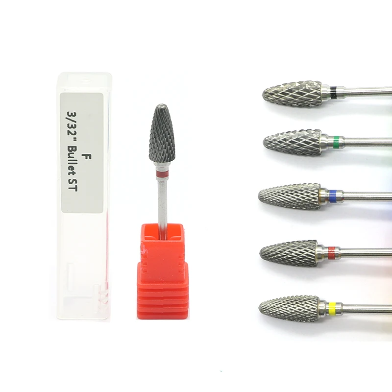 DDQ New Safety Carbide Nail Drill Bits With Cut Drills Carbide Milling Cutter For Manicure Remove Gel Nails Accessories Tool