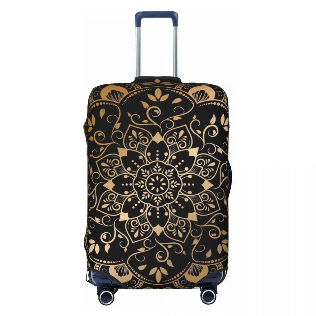 Luxury Gold Vintage Mandala Design Print Luggage Protective Dust Covers Elastic Waterproof 18-32inch Suitcase Cover Travel