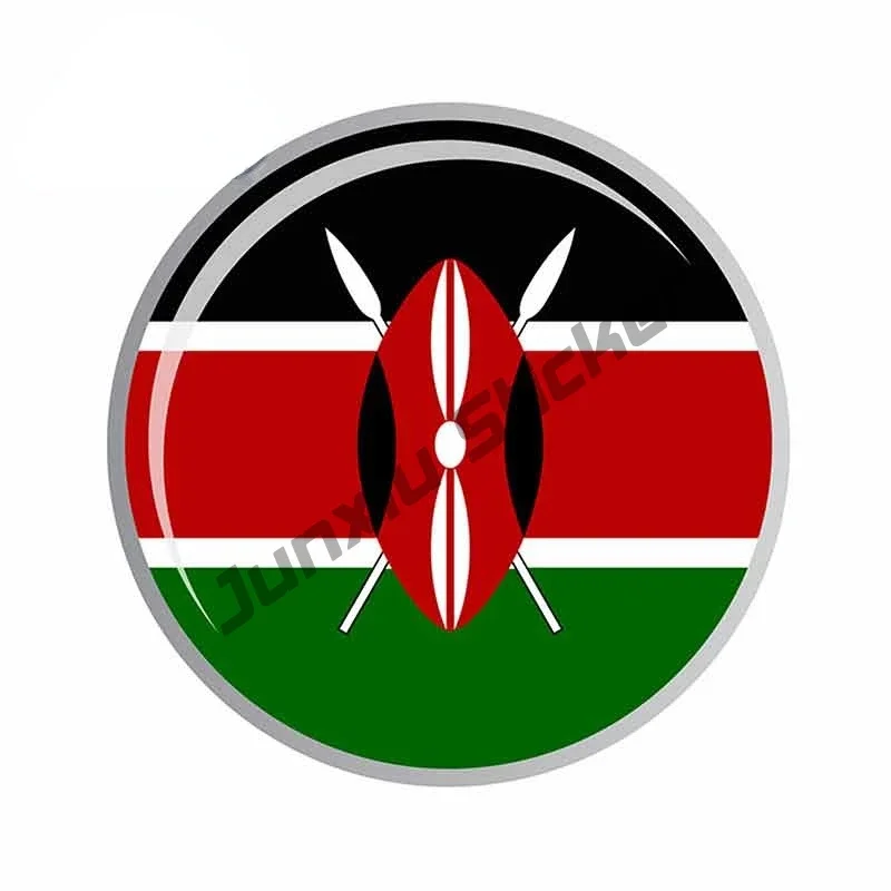 Kenya Vinyl Car Decal Kenya Coat of Arms Kenyan Sticker Waterproof Car Decal Bumper Rear Windshield Car Decor Accesorios KK13cm