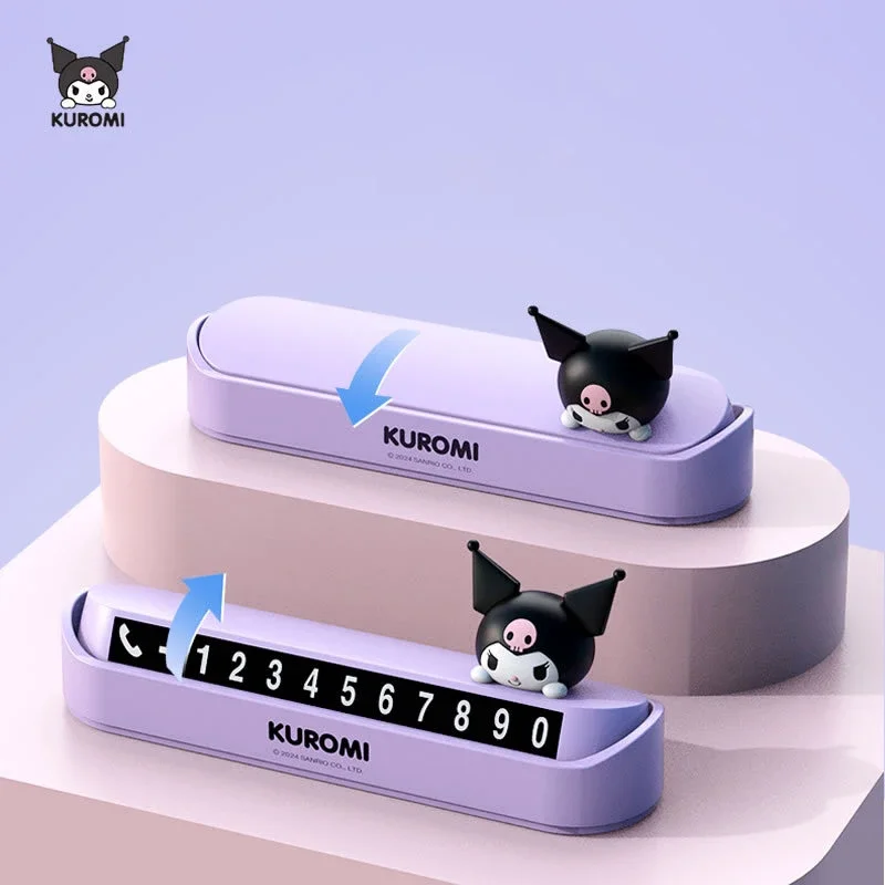 سانريو بطاقة هاتف السيارة نقل رقم هاتف السيارة الحلي علامة وقوف السيارات المؤقتة كورومي بلدي ميلودي اكسسوارات تزيين السيارات هدية