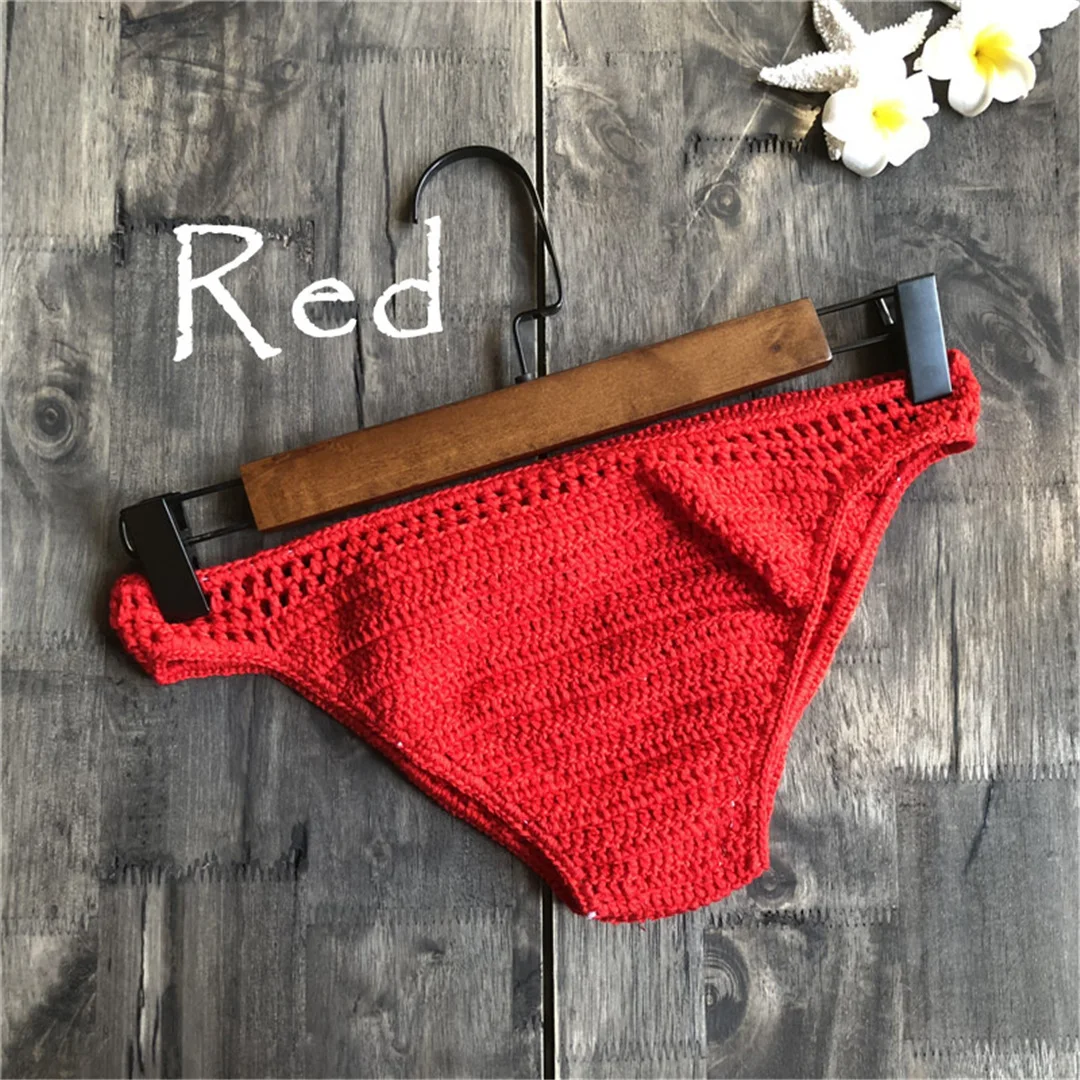 S - XL 9 Farben Gehäkelte Gestrickte Bikini-Unterhose Badehose Damen Bademode Brasilianische Tanga-Slips Unterwäsche V4195 – Detail 22
