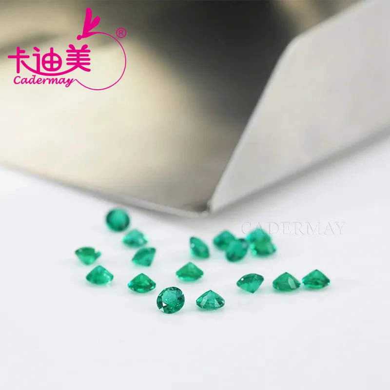 

Круглый гидротермальный колумбийский изумруд Музо зеленого цвета с включениями для изготовления ювелирных изделий, выращенный в лаборатории, свободный камень