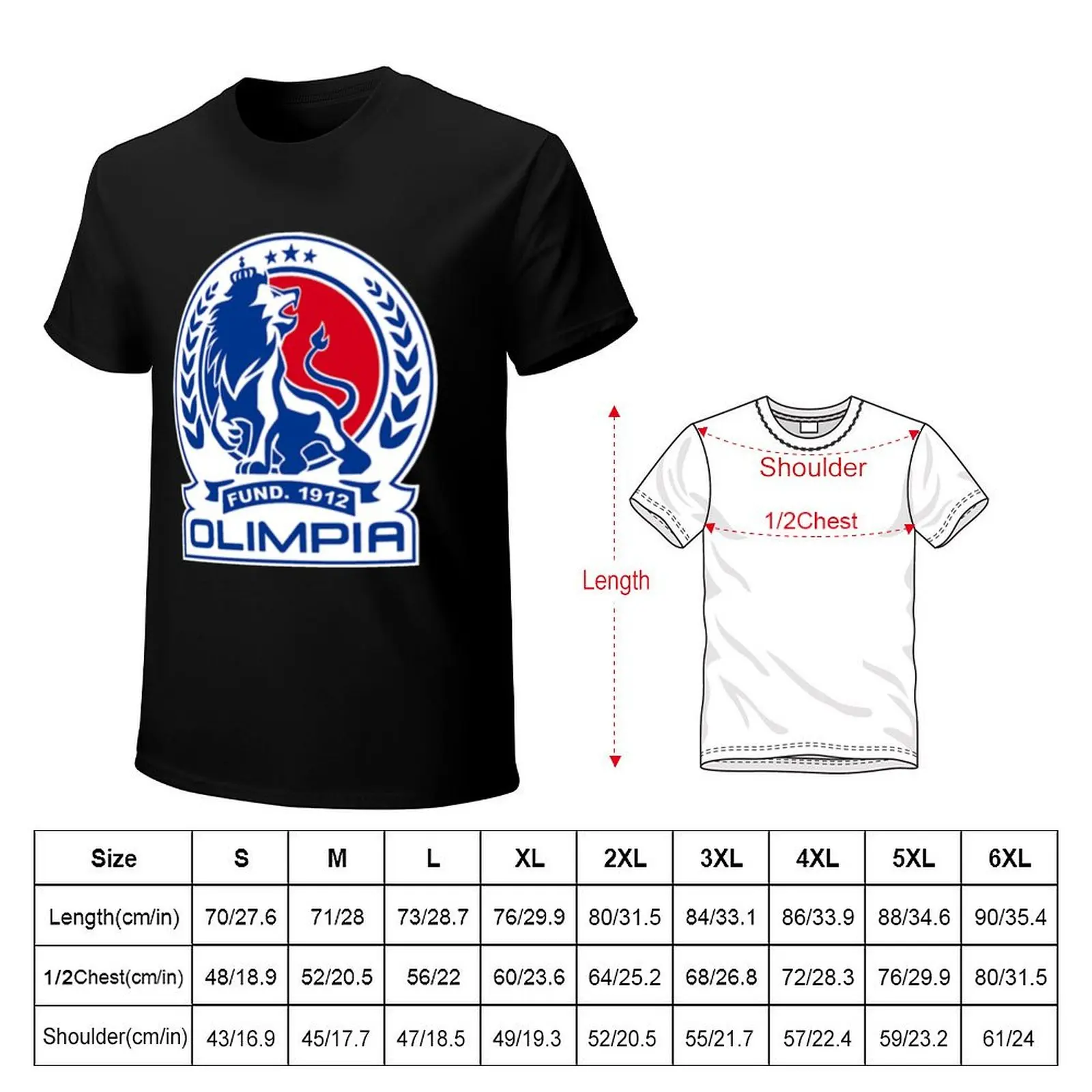 Club Deportivo Olimpia T-Shirt vintage clothes vintage men t shirts high quality