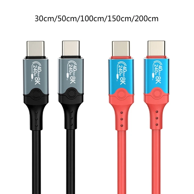 M17B USB4 40 Gbps transferência dados velocidade 240 USB C para USB C carregamento rápido 8K @ 60Hz