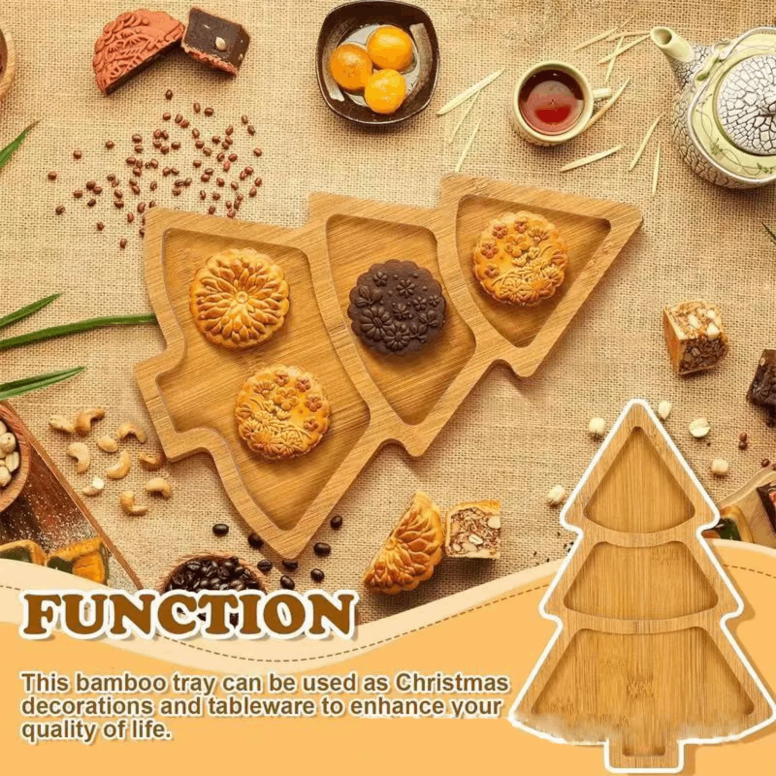 Xmas Food Snacks - Vassoio da portata a forma di