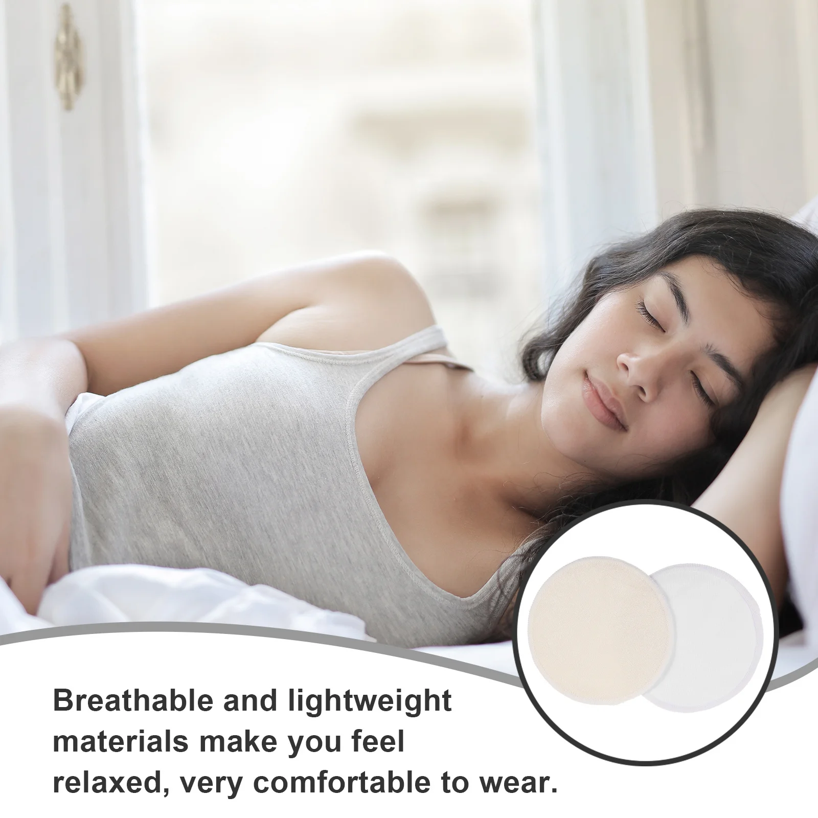 

4Pcs Reusable Nursing Pads Antioverflow Breast Cushions Absorbent Comfortable Breathable Leakproof Nursing Pad