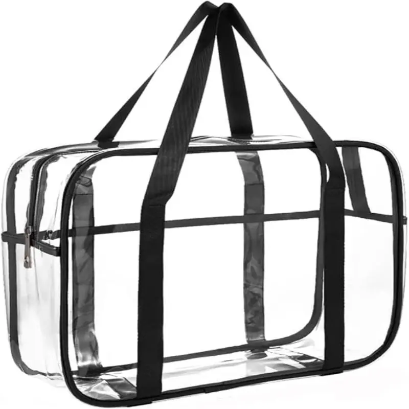 

Clear Toiletry Bag Thick Transparent Cosmetic Bag Waterproof Makeup Artist Large Bag Diaper Case Luggage Organizer Storage Easy