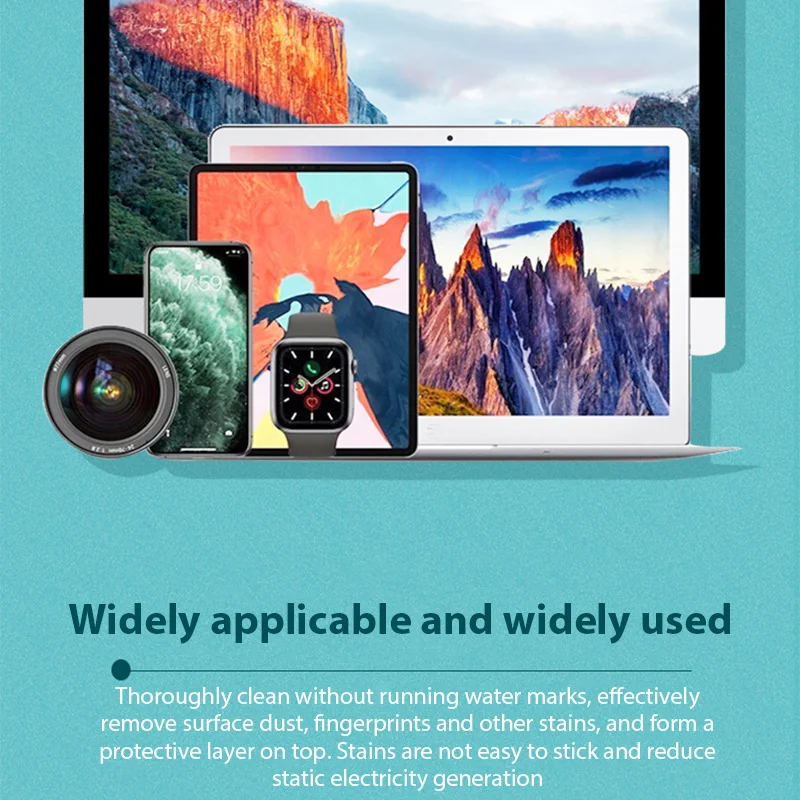 زجاجة رذاذ منظف الشاشة متعددة الوظائف لإزالة بصمات الأصابع، رذاذ تنظيف محمول للهواتف المحمولة والكمبيوتر اللوحي