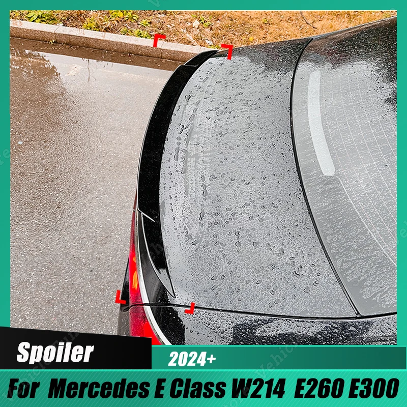 

For Mercedes Benz W214 E Class E260 E300 AMG 2024+ Rear Trunk Lid Roof Spoiler Car Tail Wing Body Kit Accessories Gloss Black