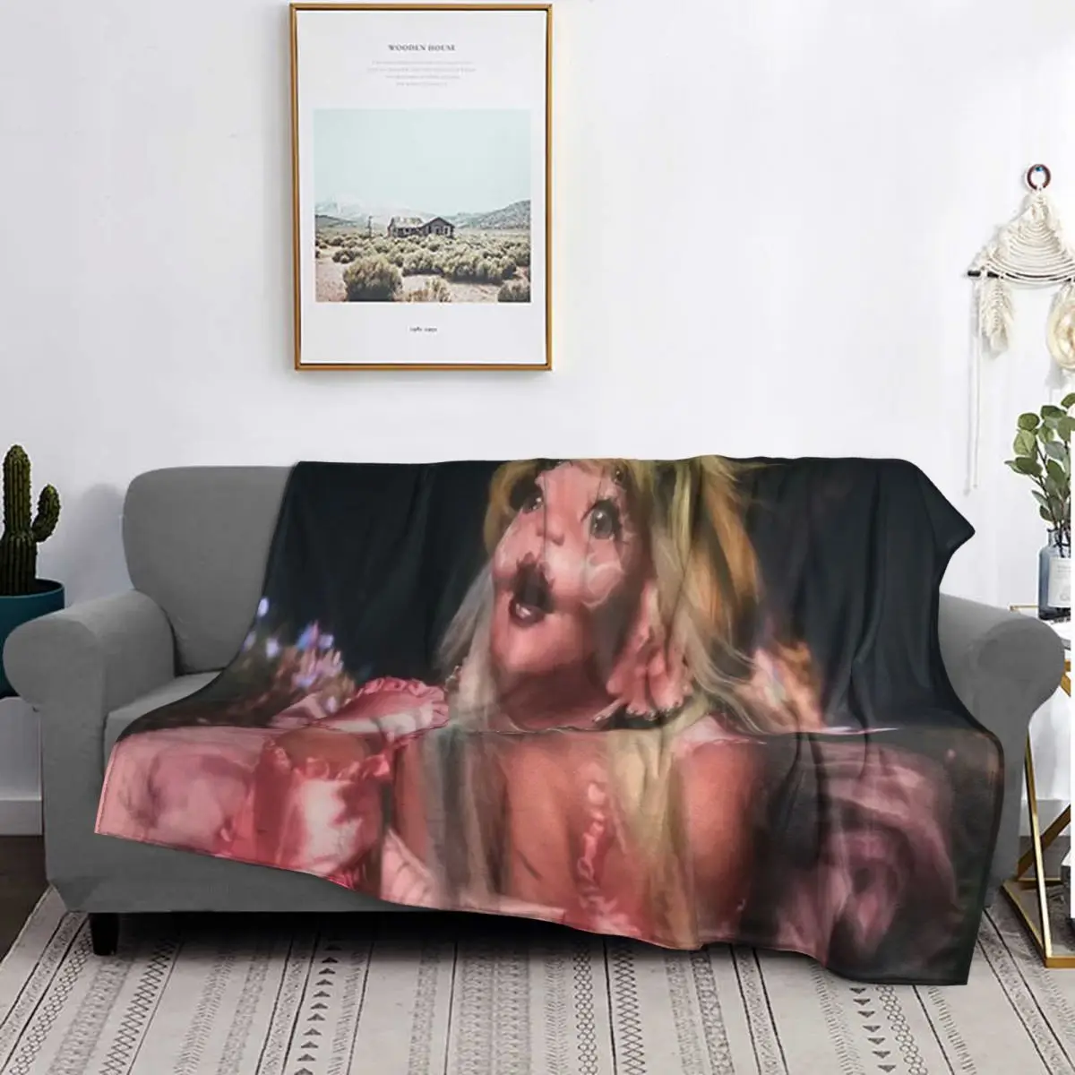 

Melanies Singer Cry Baby Martinez Music Album Travel Blankets Soft Warm Flannel Throw Blanket Cover for Livingroom Picnic Couch