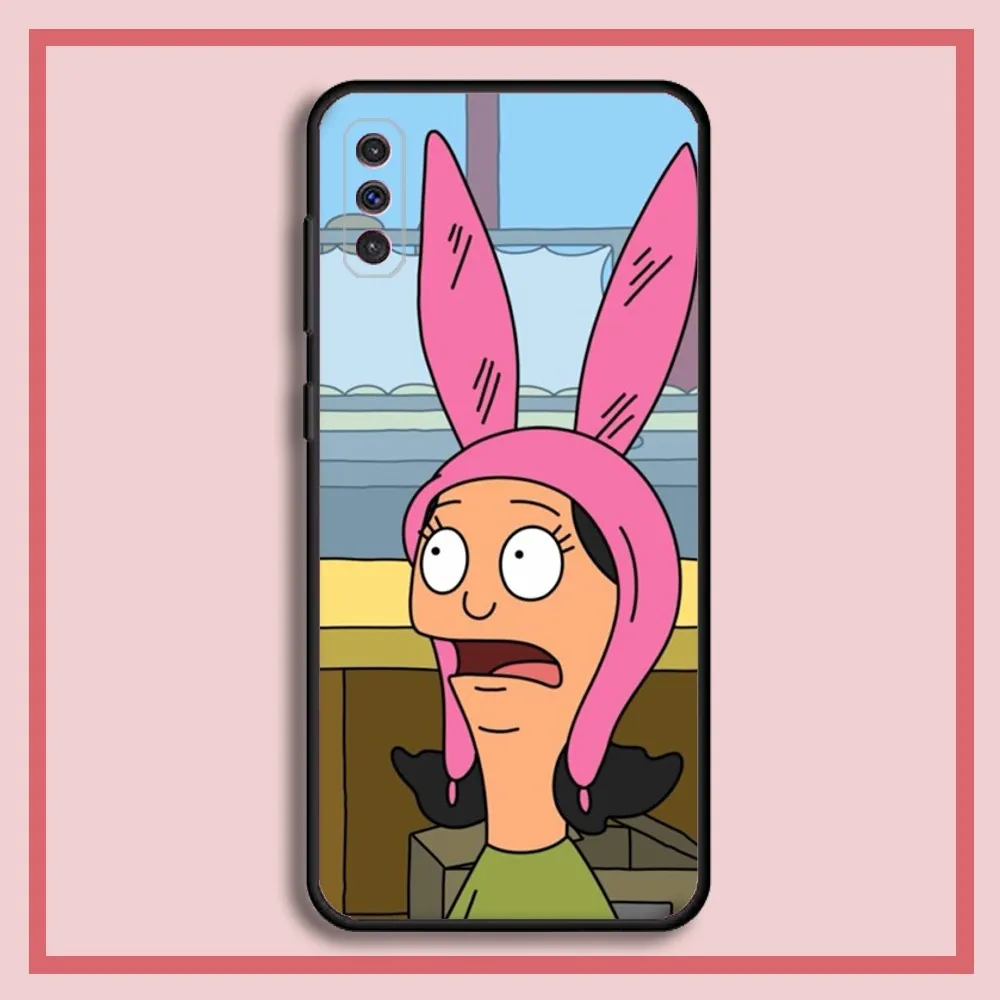 B-Bobs B-Burgers Cartoon Phone Case For Samsung S23,23,22,30,21,10,9,Note20 Ultra,Lite,Ultra,5G,Plus,FE,Black Soft Case