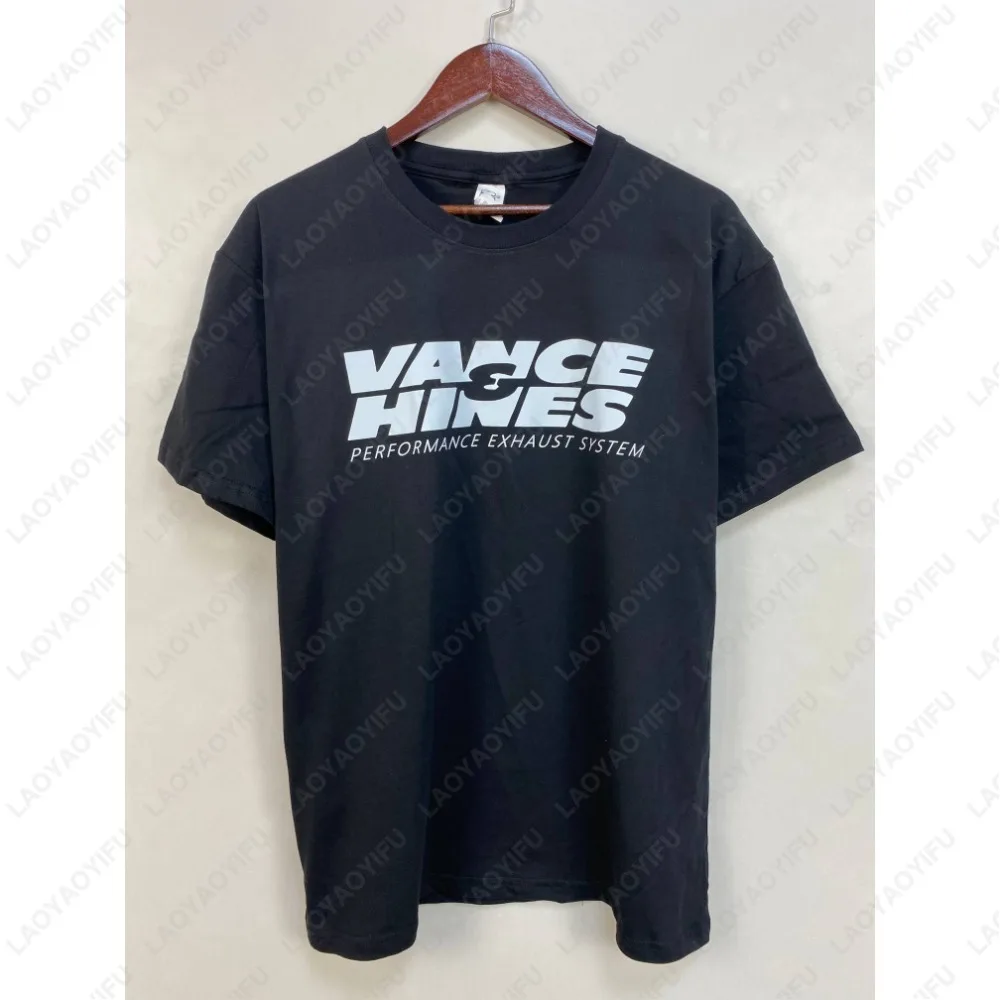 VANCE HINES Printed Fashion Man T-SHIRT Inspired Motorcycle Racing Exhaust Systems Male T Shirt Casual Loose Harajuku Soft Tees image 2