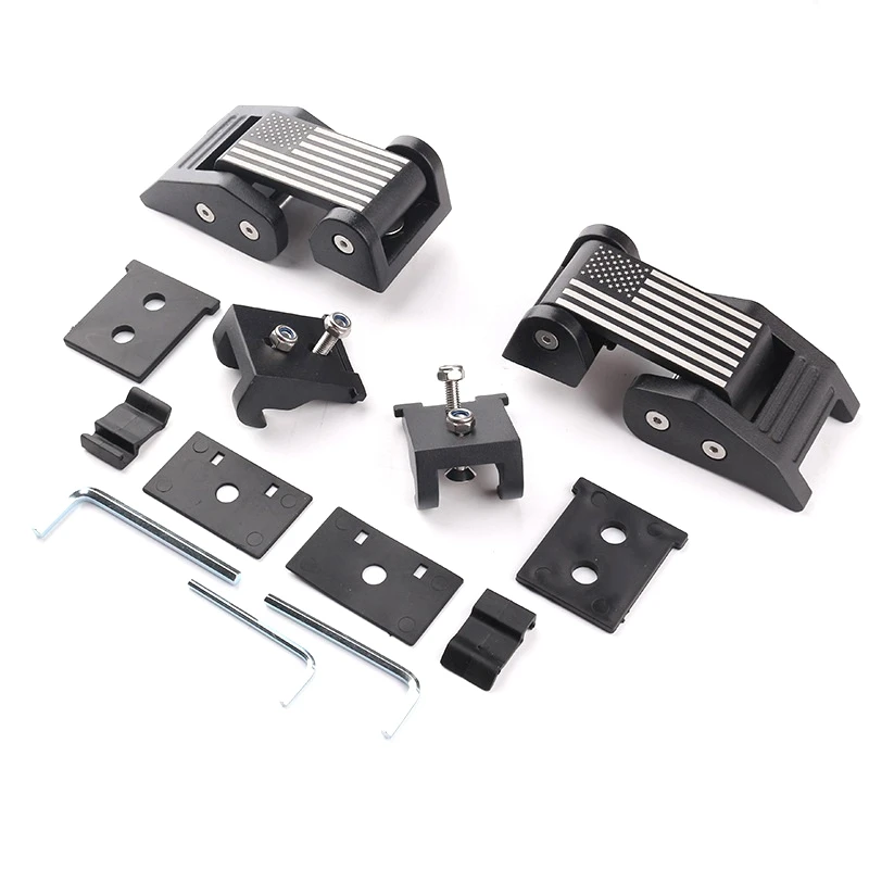 

Hood Latches Lock Catch Kit Aluminum for Jeep Wrangler JK JKU Rubicon Sahara Sport 2007-2017 Accessories, Flag