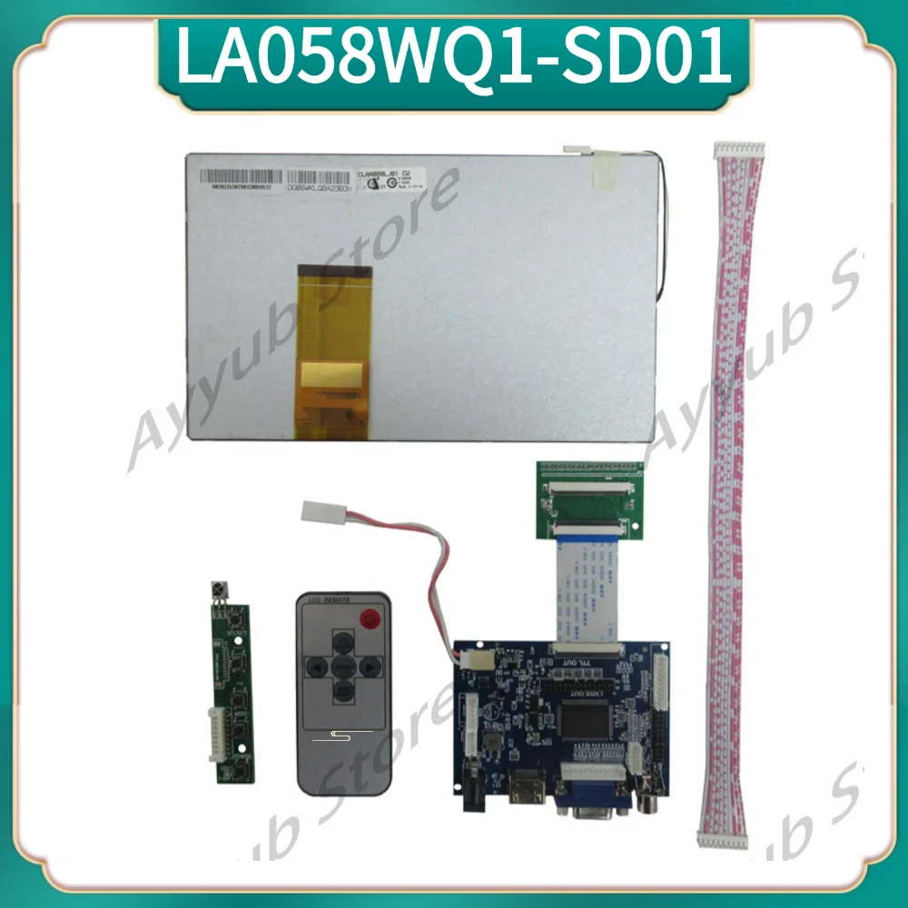 8.0 inch TFT LCD Screen CLAA080LJ01CW CLAA080LJ01 CW 800 RGB *480 WVGA  Without Touch Screen 100% Tested Before Shippment