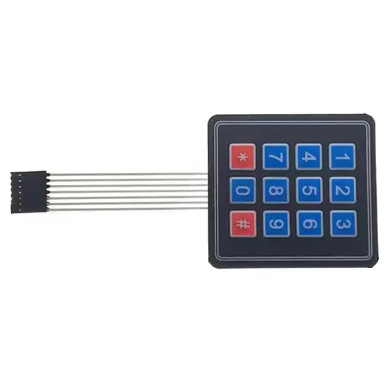 12 Key Button Thin Film Keyboard 3X4 Key Module