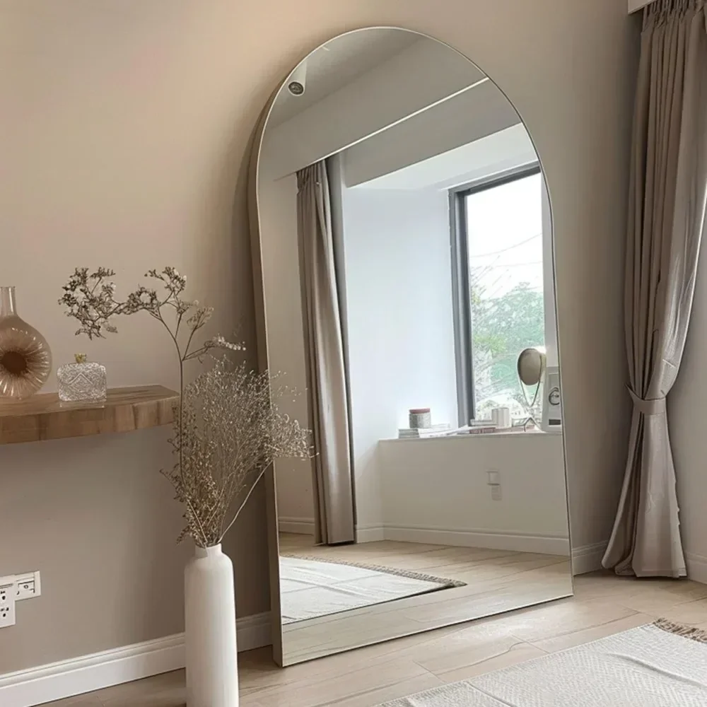 76''x34'' Full Length Mirror, Arched Floor Mirror with Stand,Full Body Mirror,Wall Mirror