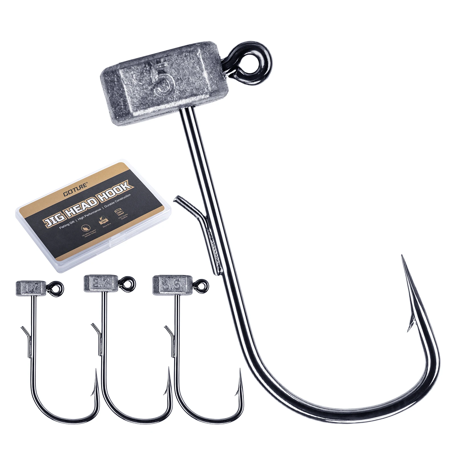 

Крючки Goture Casting Nede Jig Head Hook, 20 шт., для мягких приманок, большие джиг-головки, рыболовные инструменты, крючки для твердых приманок