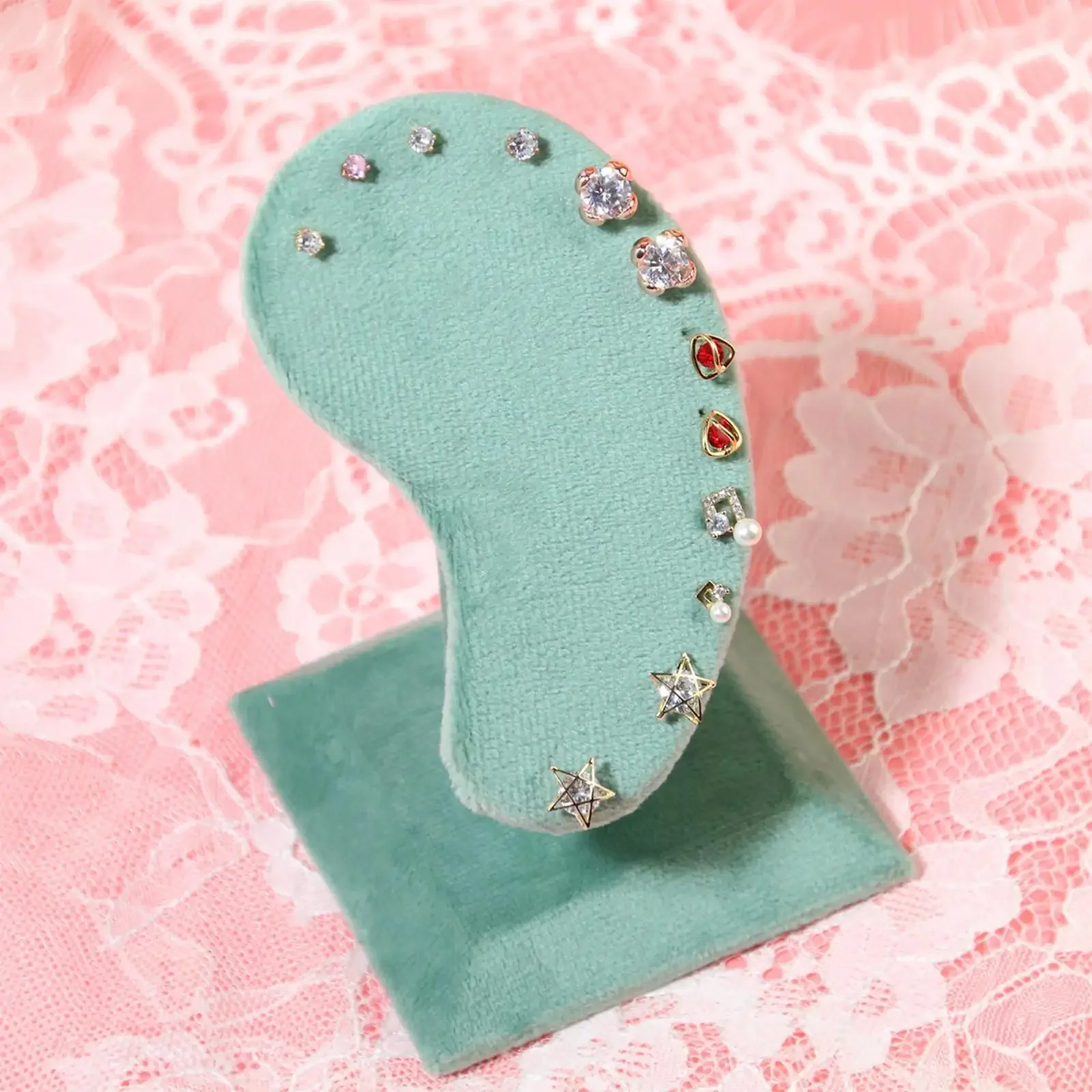 Earring Display Stand Fashion Ear-shaped Ear Clip Stud Jewelry Display Holder Earrings Pendants Jewelry Rack Ear Organizer