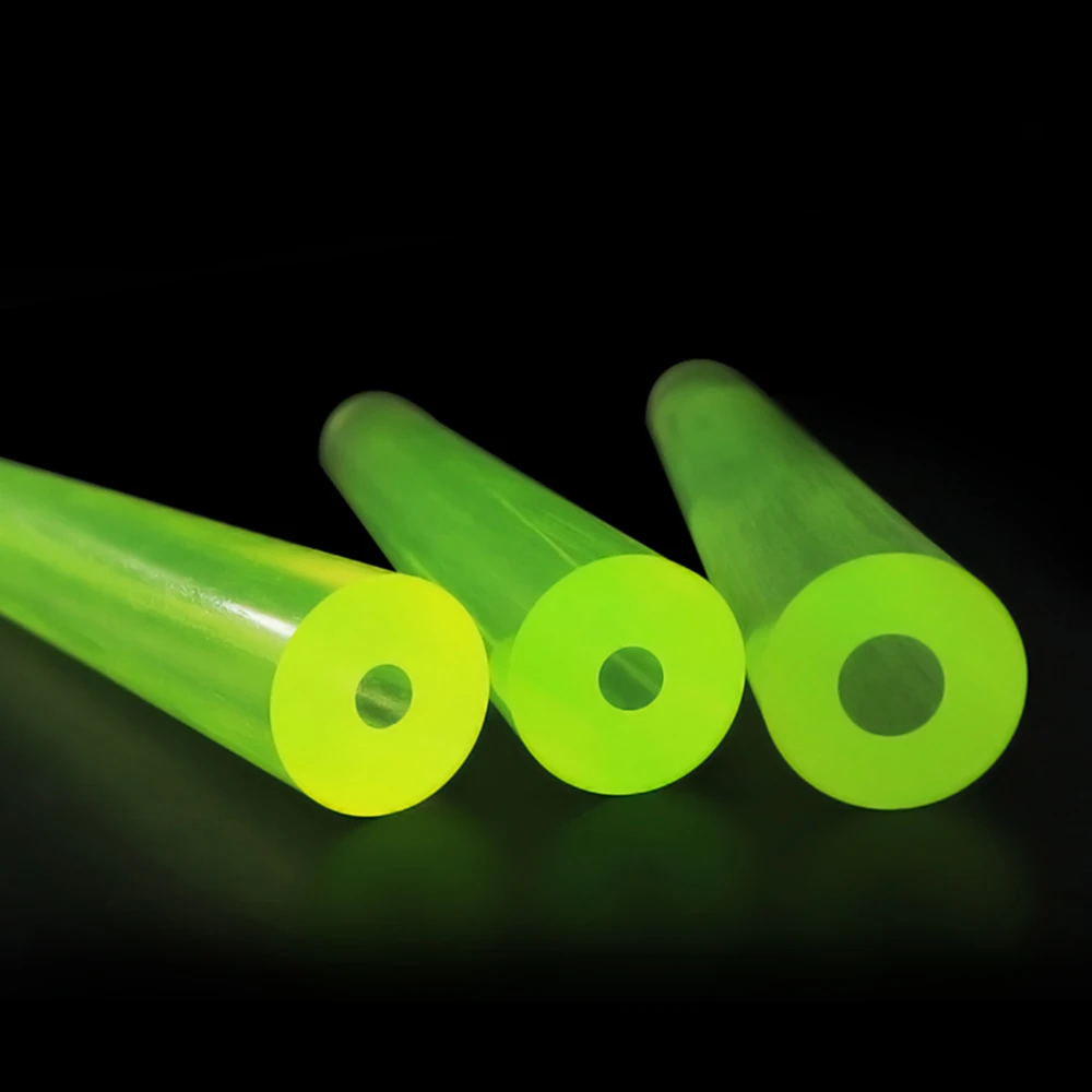 PU Polyurethane Hollow Rod 16/18/20/22/25/30/35/40/45~120mm Urethane Tubes Elastic Rubber Rods Yellow Translucent Plastic Sticks