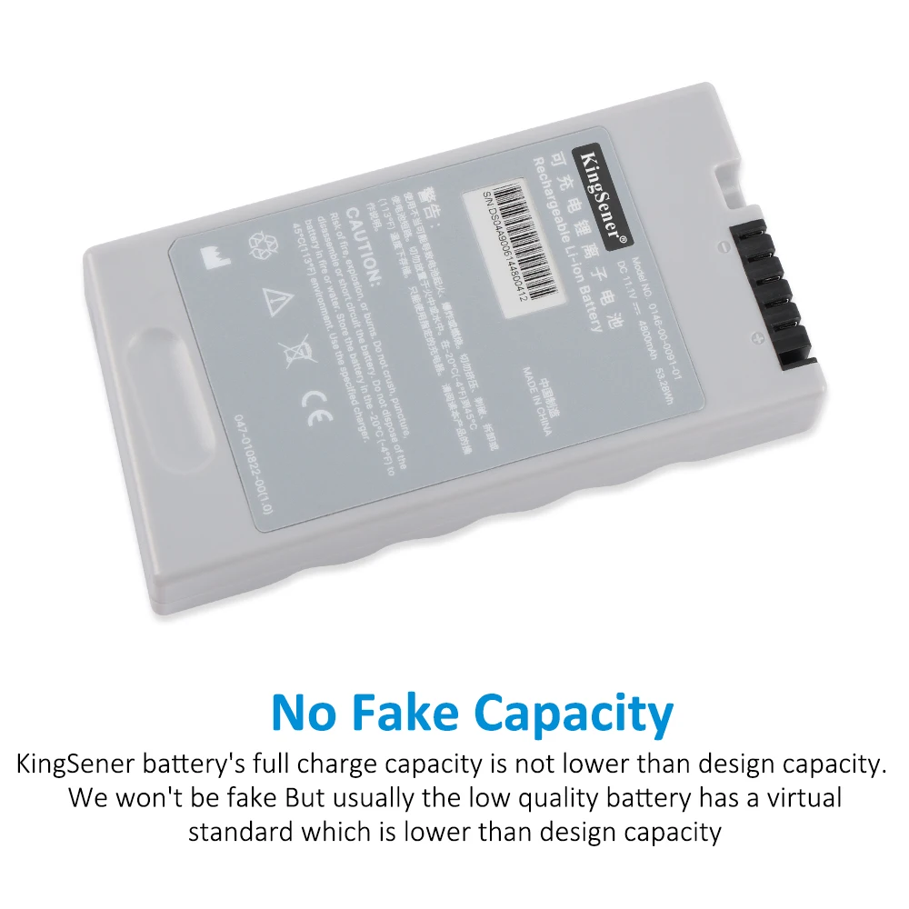 KingSener 0146-00-0091-01 Replacement Battery for Mindray Z60 DP-20 DP-20Vet DP-30Vet DP-30 DP-10 V12 V2 11.1V 4800mAh/53.28WH