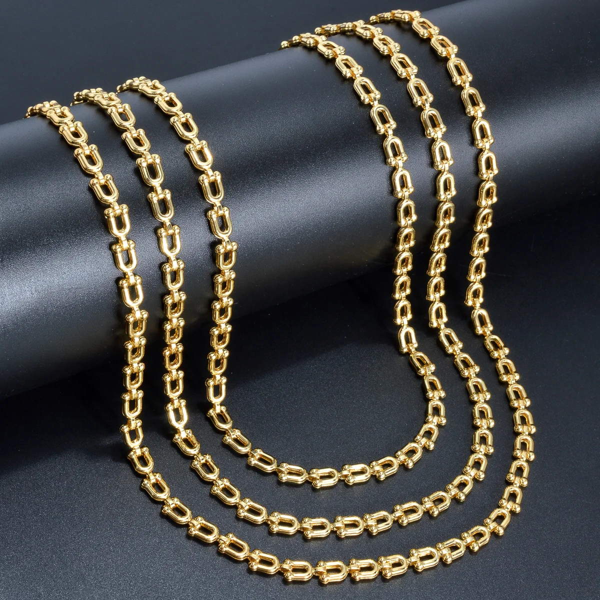 Sunny Jewelry Hiphop Punk Curb Cuban Link Chain Necklace for Women Man Necklace Gold Color Choker Classic Wedding Party Jewelry