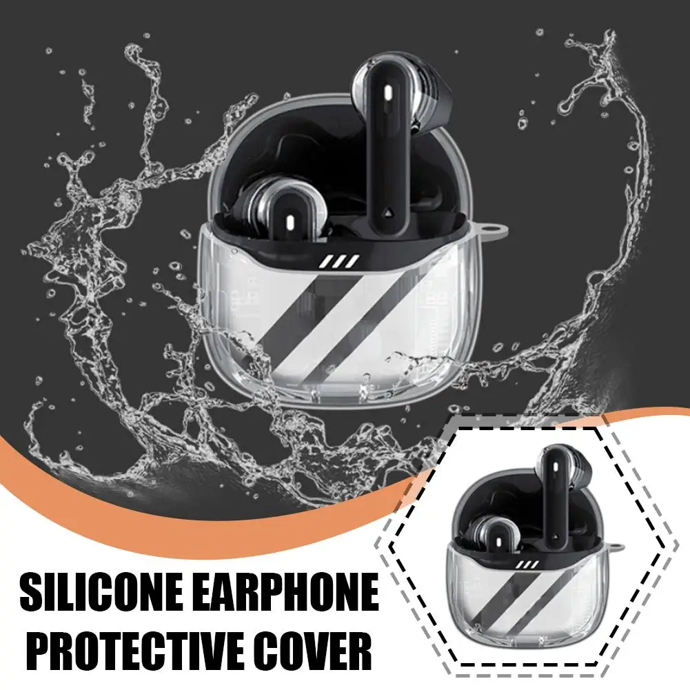 For Tune Flex2 Clear Carrying Headphone Charging-box Sleeve Washable Headphone Hook] Dustproof [complimentary Co C7b3