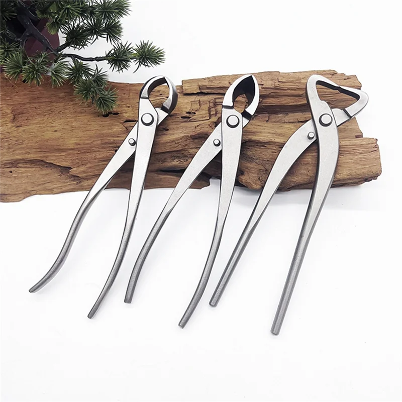

AB15-1 Set Bonsai Modeling Tools Round Mouth Scissors + Bevel Scissors + Branching Shears Gardening Ball Knot Scissors