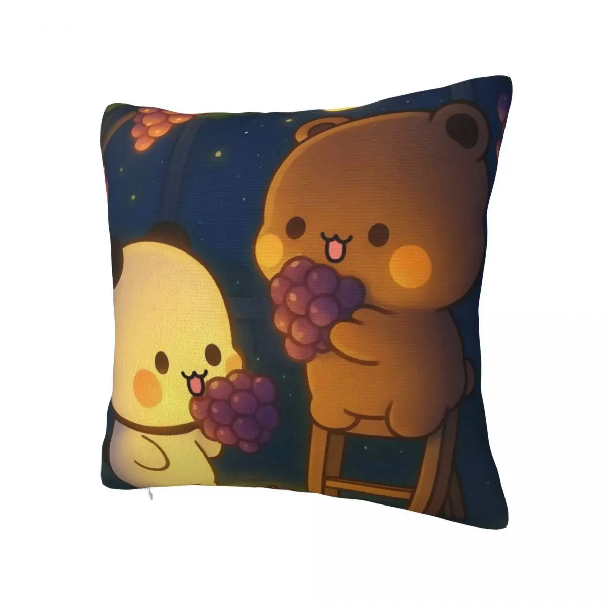 Pillow Case Bubu & Dudu Picking Grapes Polyester Pillow Cover Novelty Cushion Cover Custom Pillowcases For Sofa Home Decorative