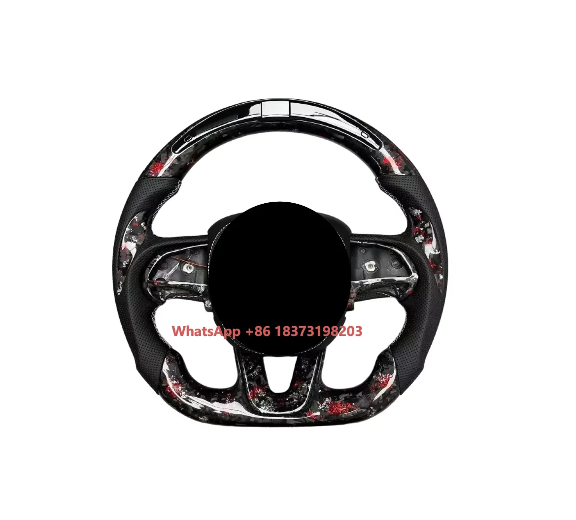 

Professional Custom Made for dodge Charger Carbon Fiber Steering Wheel with Led for dodge Charger Custom Steering Wheel