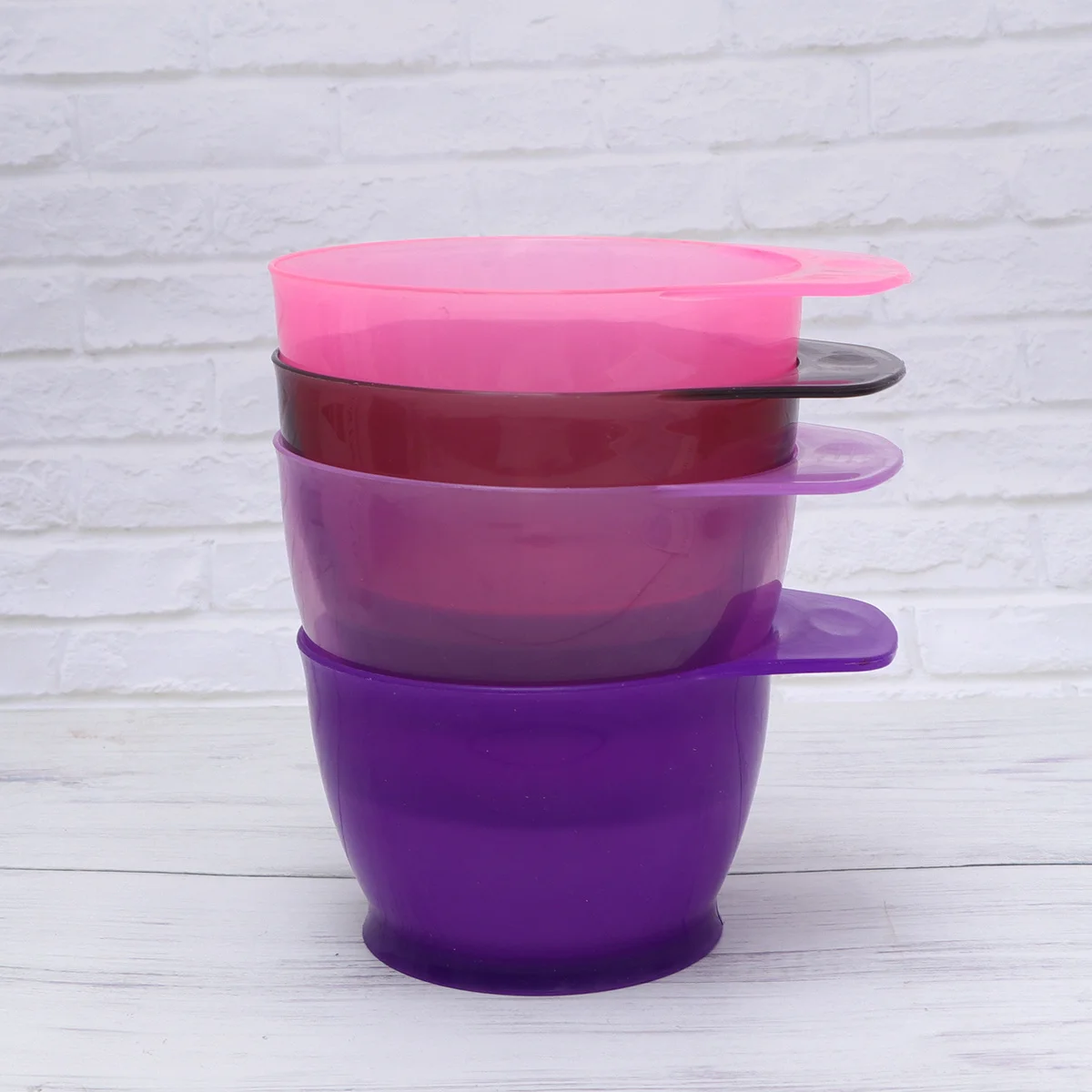 

3Pcs Hair Coloring Bowl Thickened Plastic Tinting Handle Dyeing Scale for Salon Home DIY Hair Dye Tool Dyeing Bowl