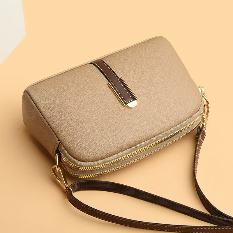 Women Fashion Simple Small Crossbody Bag Ladies Casual  All-match Mobile Phone Coin Purse Wallet PU Shoulder Bag Black Handbags